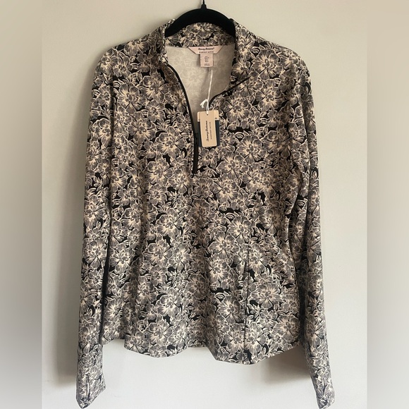 Tommy Bahama Tops - NWT Tommy Bahama Floral SPF 50 Quarter Zip